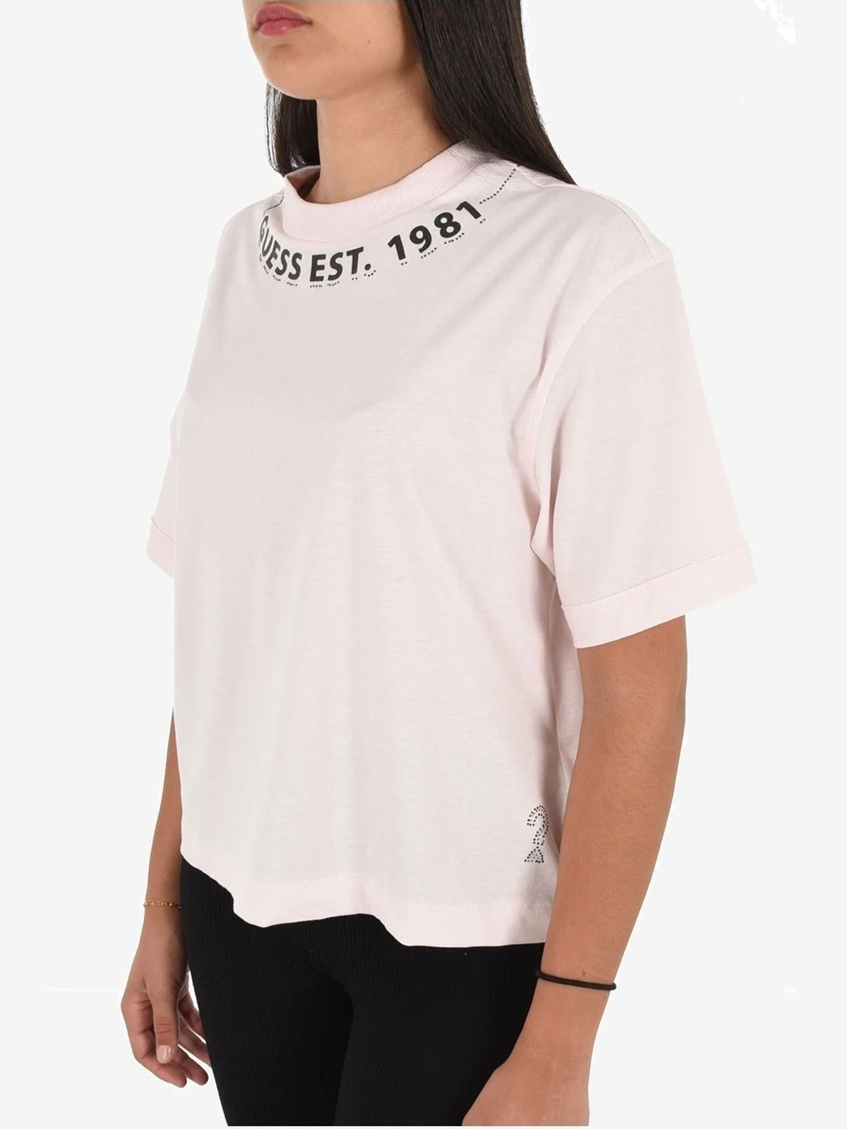 GUESS WOMAN Áo Thun Nữ - Ss Cn Neck Logo Tee