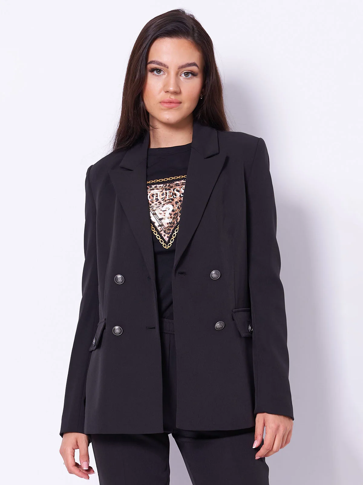GUESS WOMAN Áo Blazer Nữ - Ls Fiona Double Breast Blazer