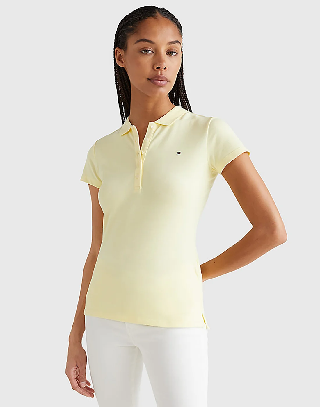 TOMMY HILFIGER Áo Polo Nữ Tay Ngắn Short Sleeve Slim Polo