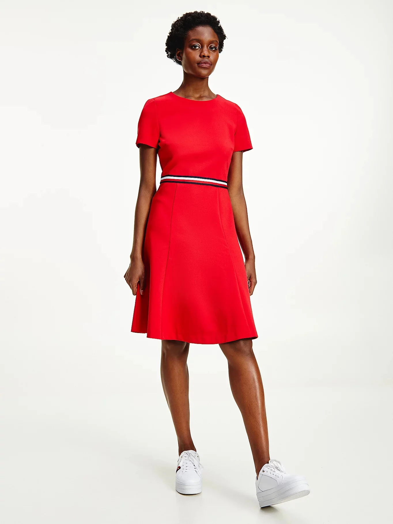 TOMMY HILFIGER Đầm Nữ Tay Ngắn Fit & Flare