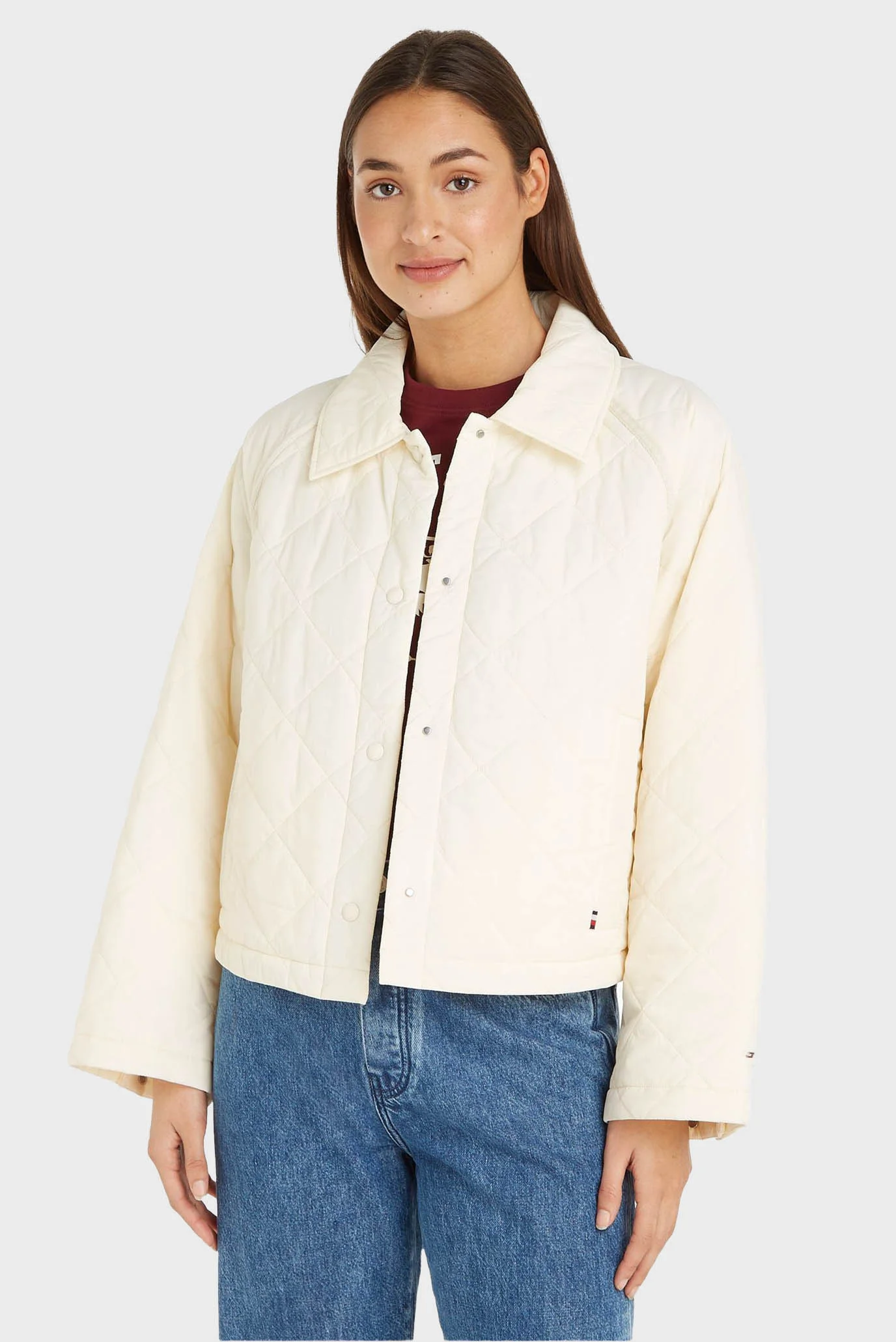 TOMMY HILFIGER Áo Khoác Nữ Tay Dài Quilted LW Padded Short Jacket