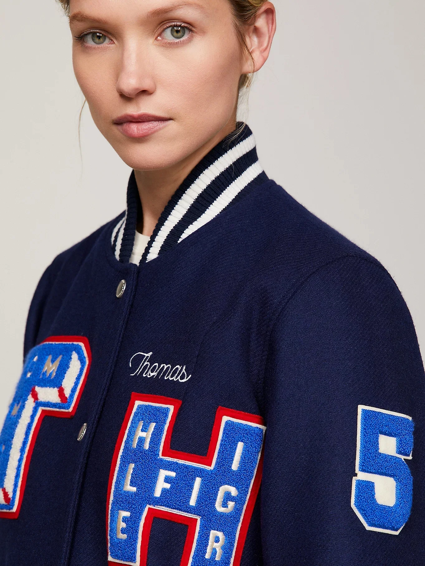 TOMMY HILFIGER Áo Khoác Nữ Tay Dài - Collegiate Wool Blend Varsity