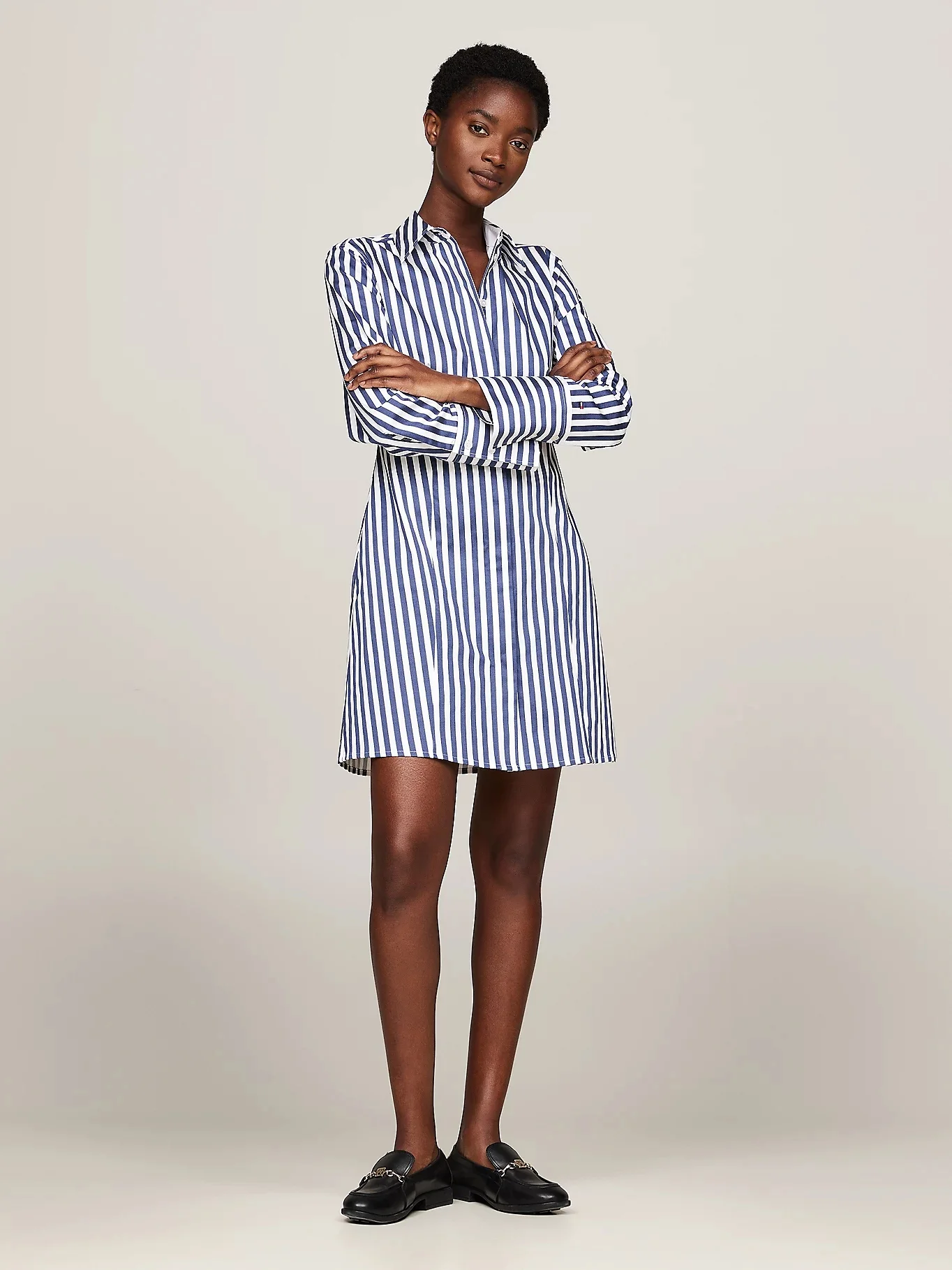 TOMMY HILFIGER Đầm Nữ Tay Dài - Banker STP Co Short Shirt Dress